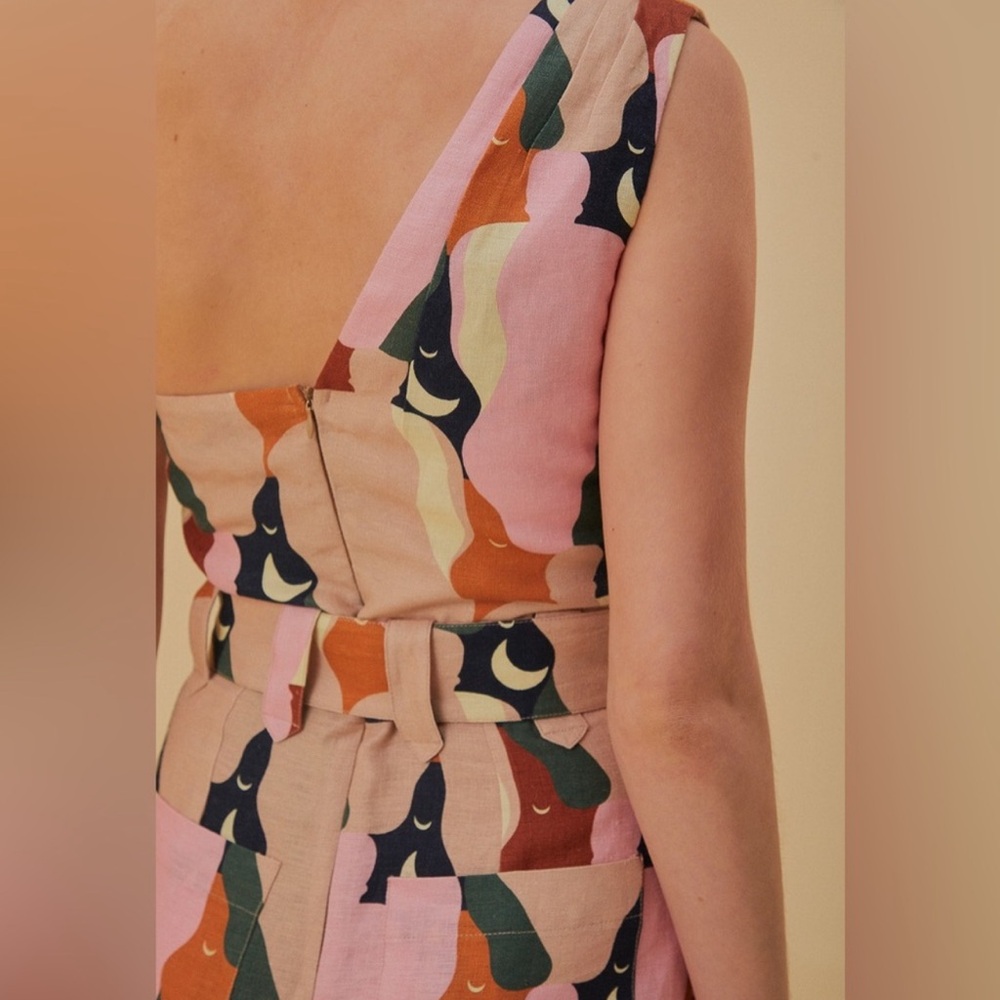 FARM Rio Multicolor One-Shoulder Jumpsuit - Picture 4 of 5